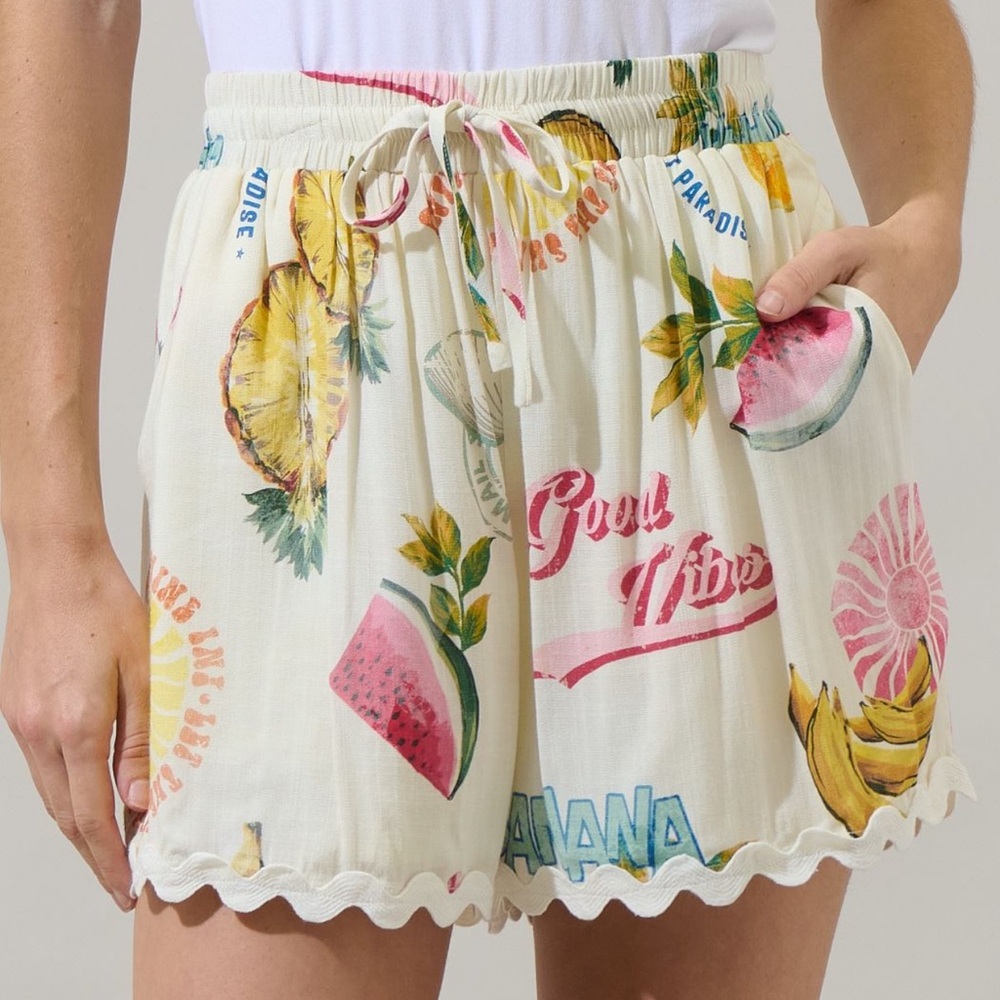 New with tags. Zion shorts. Sugarlips. Fruit with ric rac